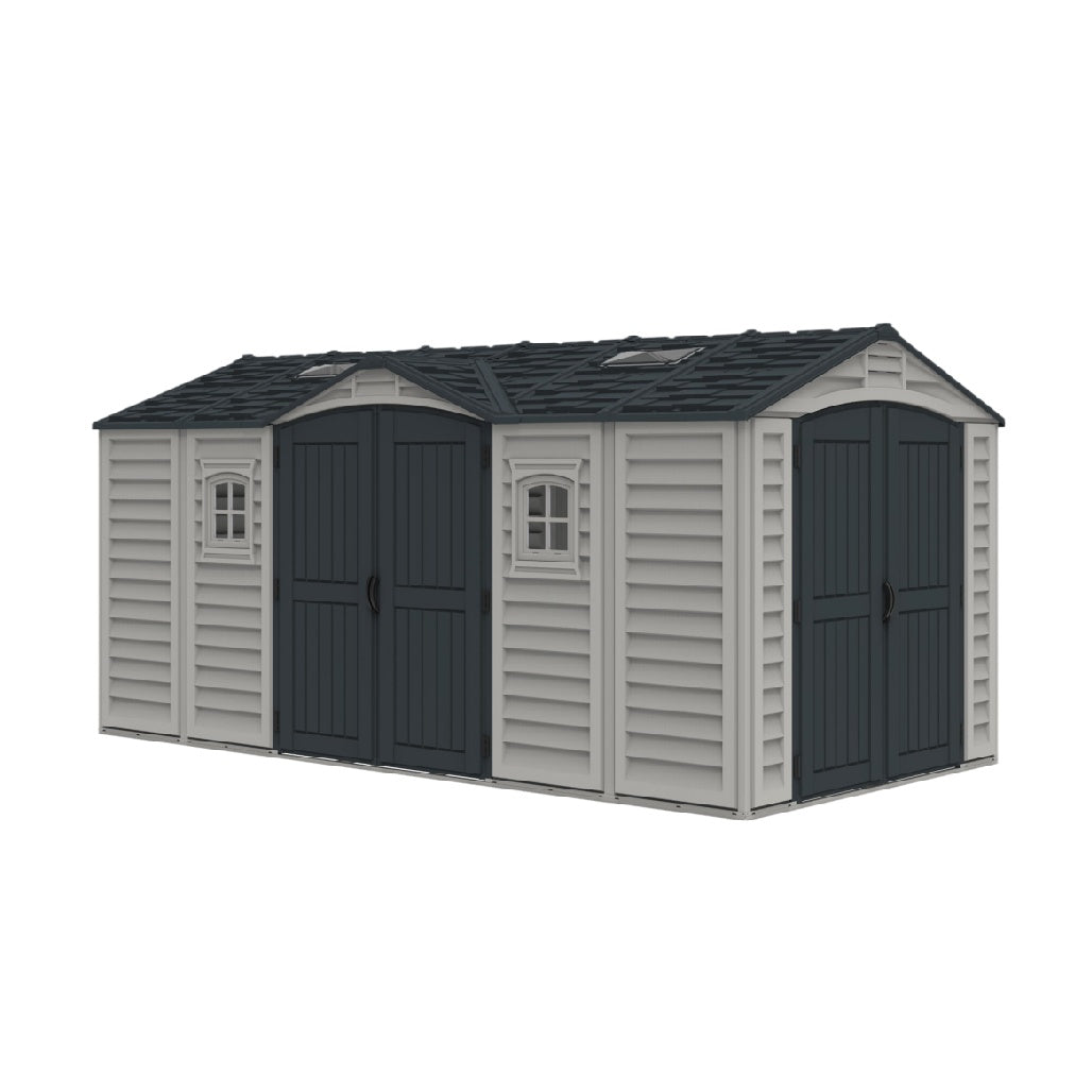工具小屋用于户外存储，塑料材质，240 x 120 x 180